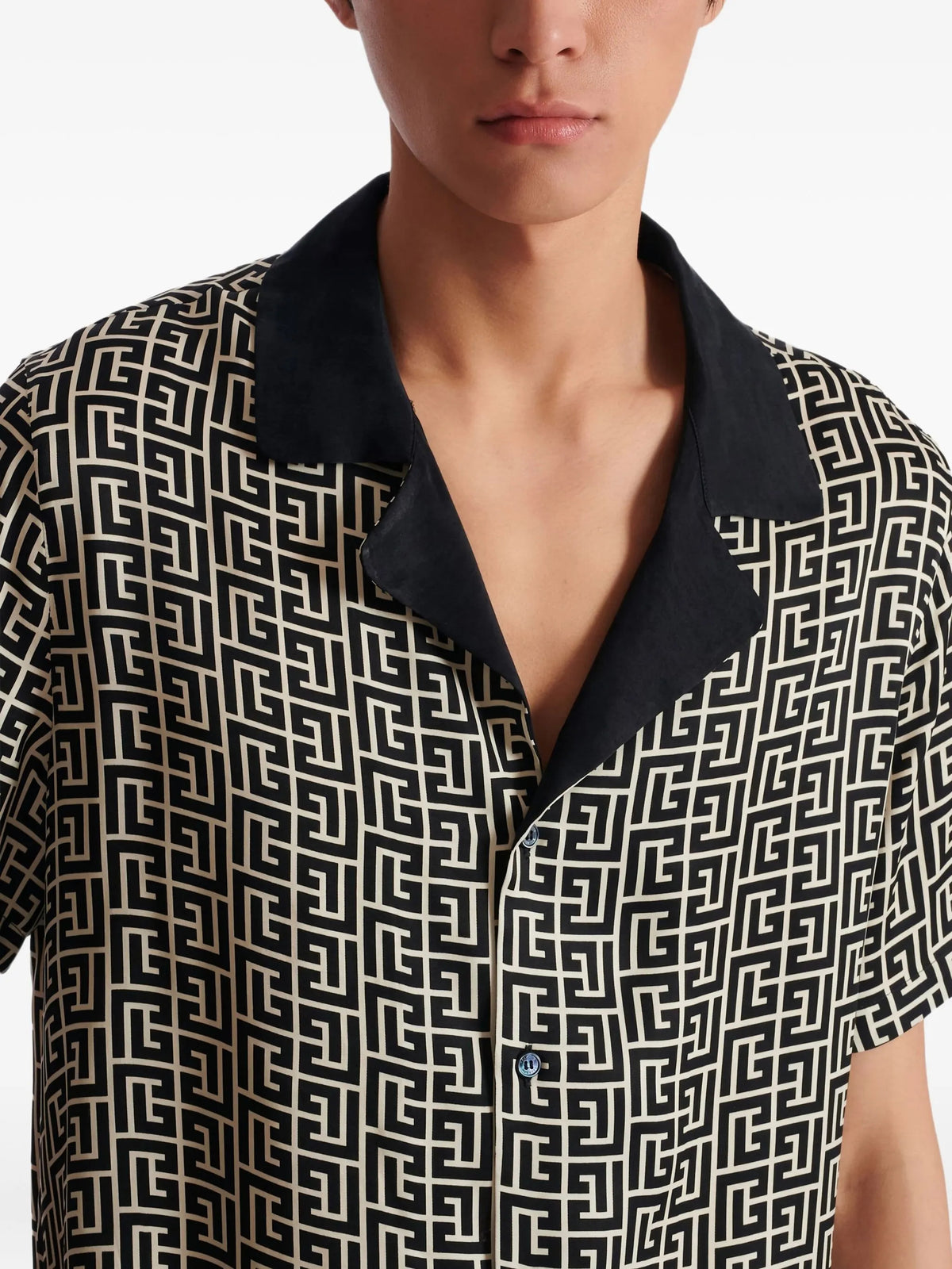 Shirt with monogrammed print