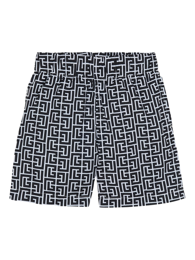 PB monogram print swim shorts