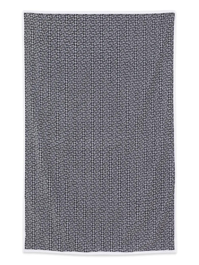 Beach towel with PB labyrinth monogram