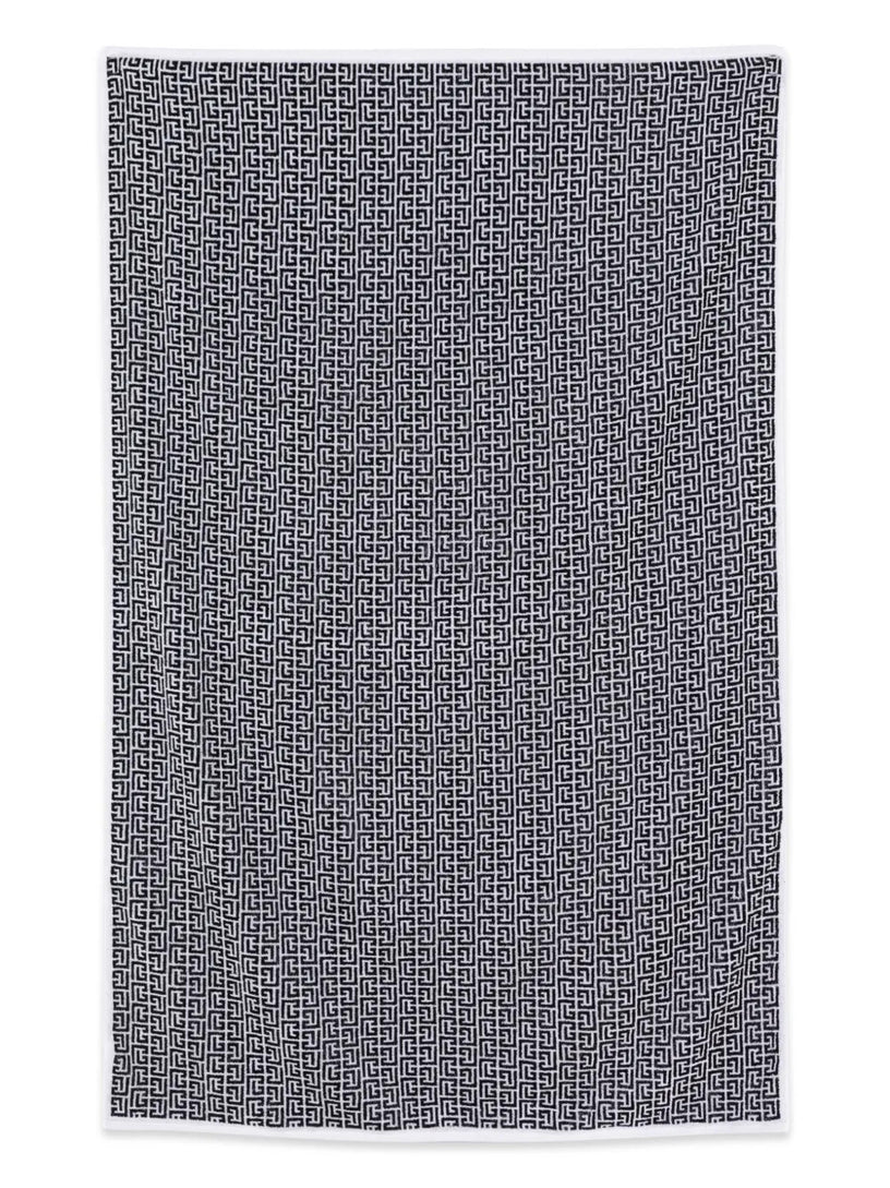 Beach towel with PB labyrinth monogram