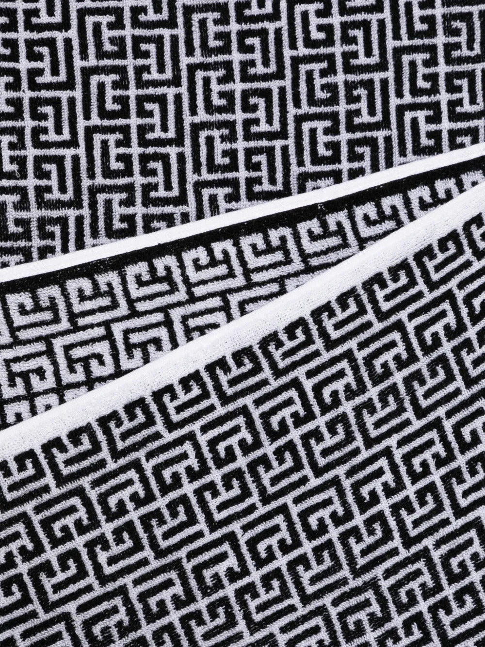 Beach towel with PB labyrinth monogram