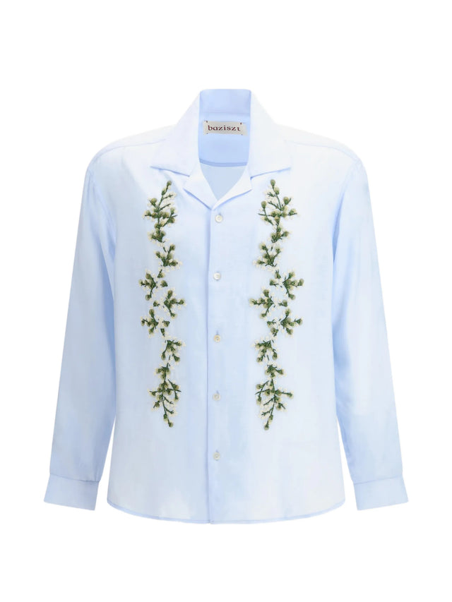 Tinees floral-embroidered shirt