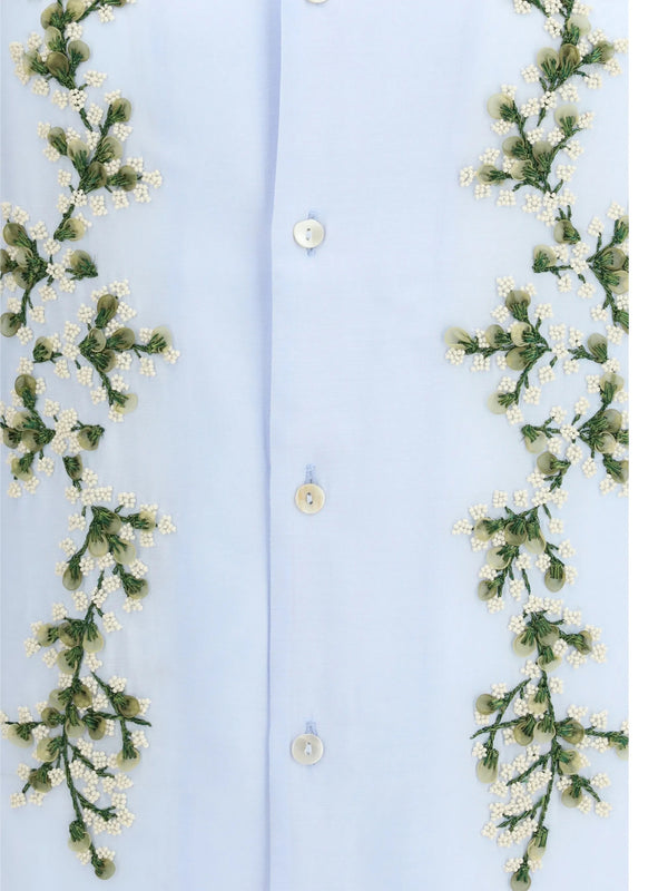 Tinees floral-embroidered shirt