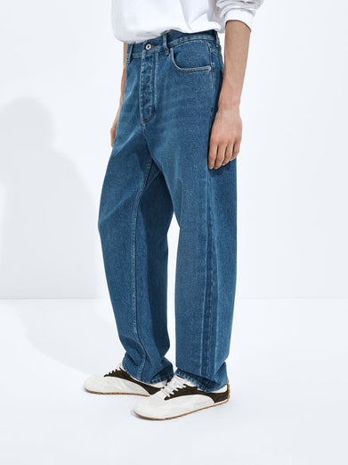 Medium Indigo Wide Leg Jeans