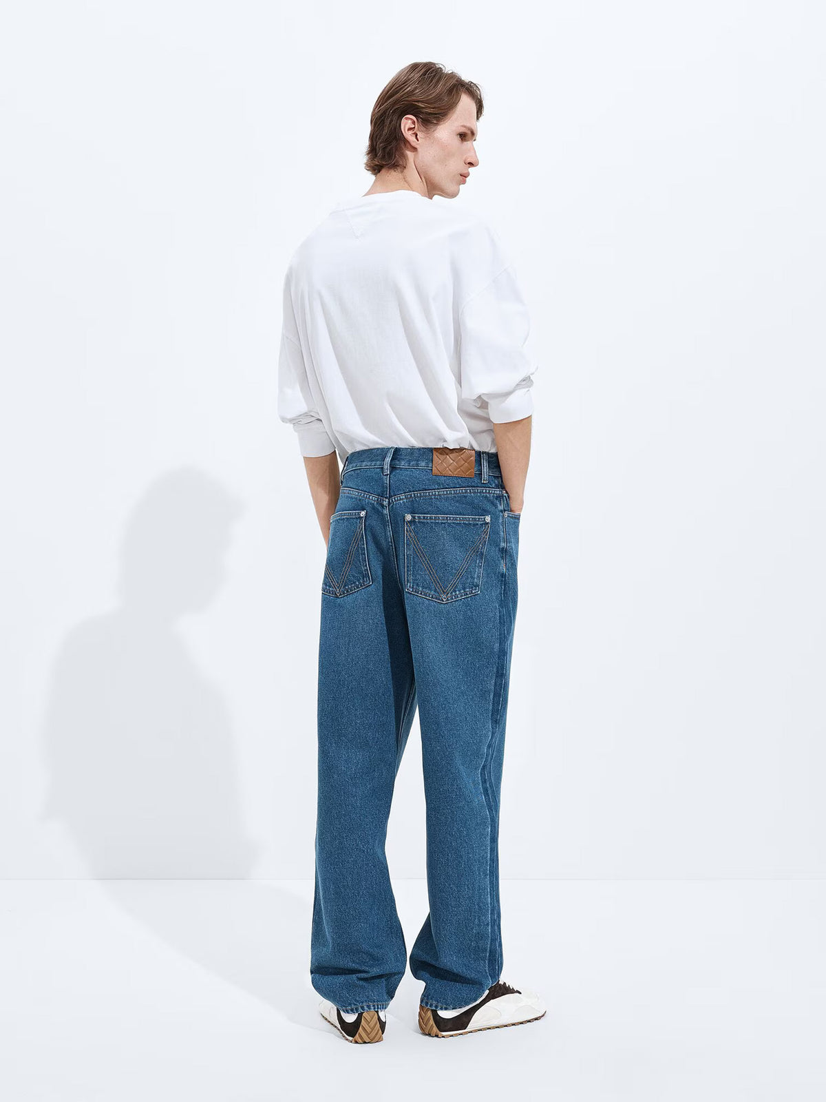 Medium Indigo Wide Leg Jeans