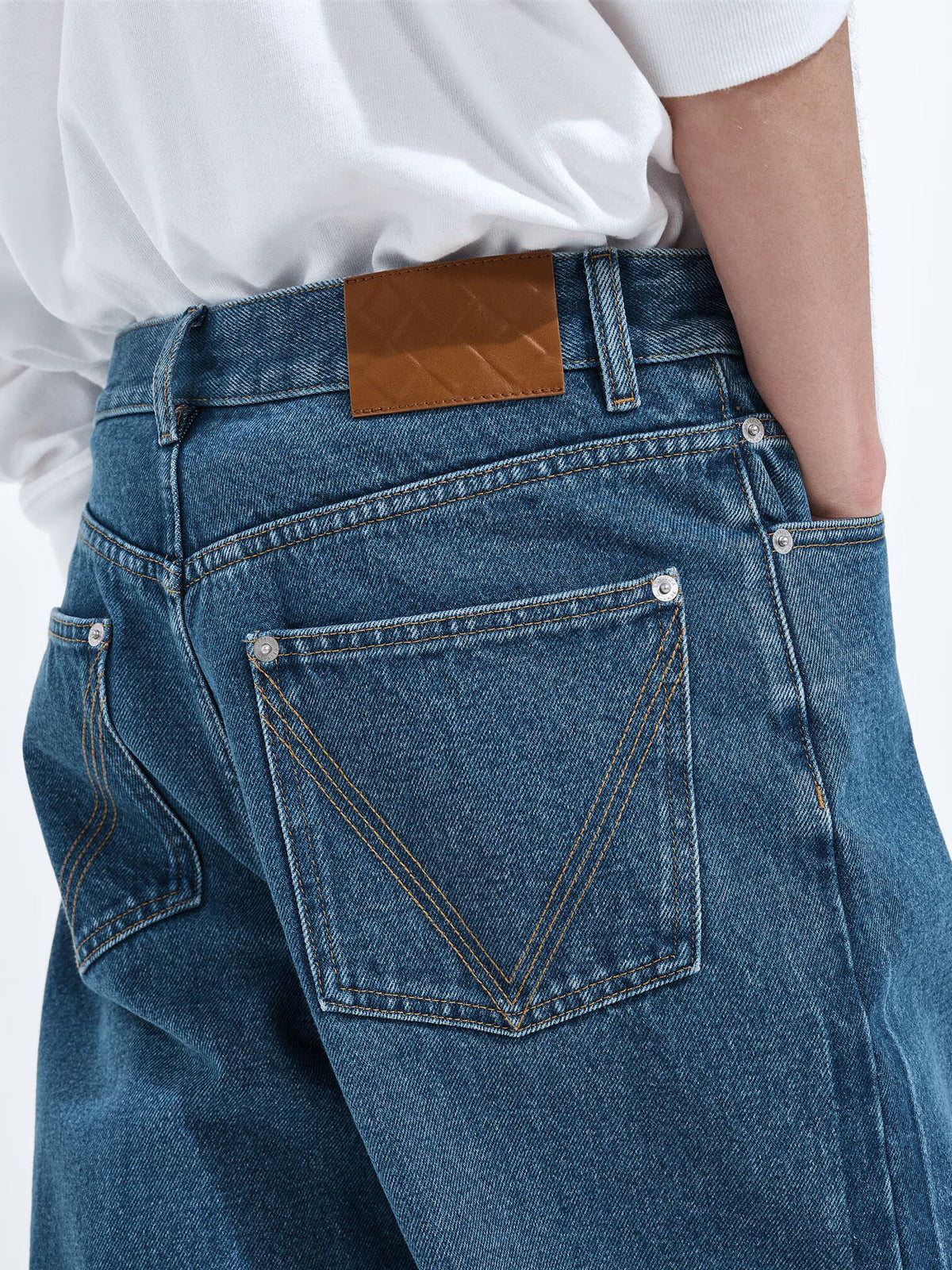 Medium Indigo Wide Leg Jeans