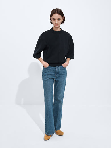 Jeans svasati lavaggio medio indaco