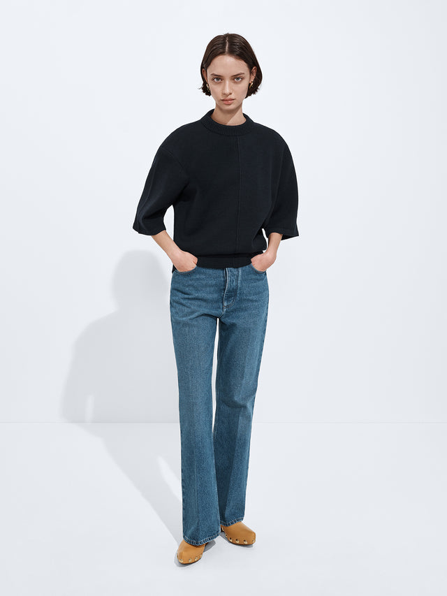 Jeans svasati lavaggio medio indaco