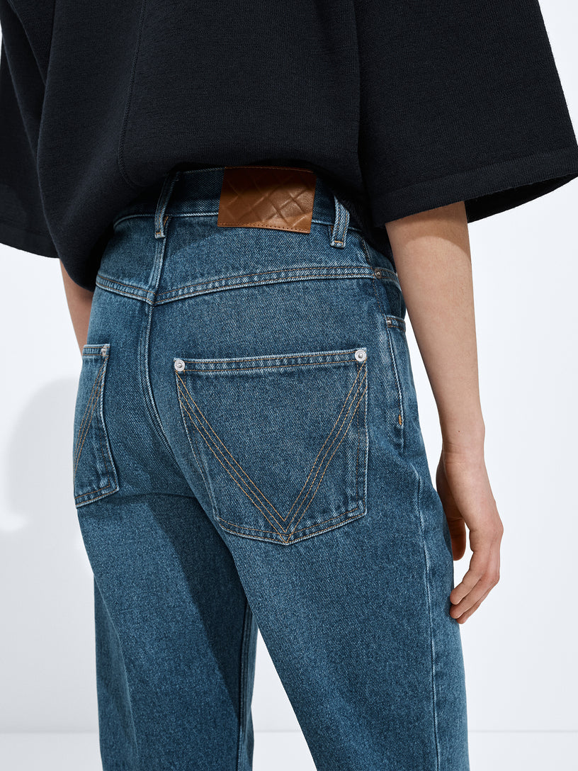 Jeans svasati lavaggio medio indaco