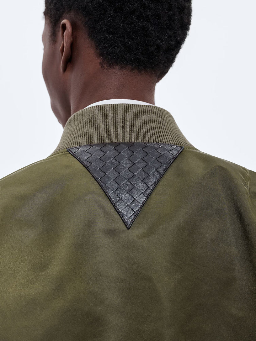 Padded Nylon Bomber Jacket
