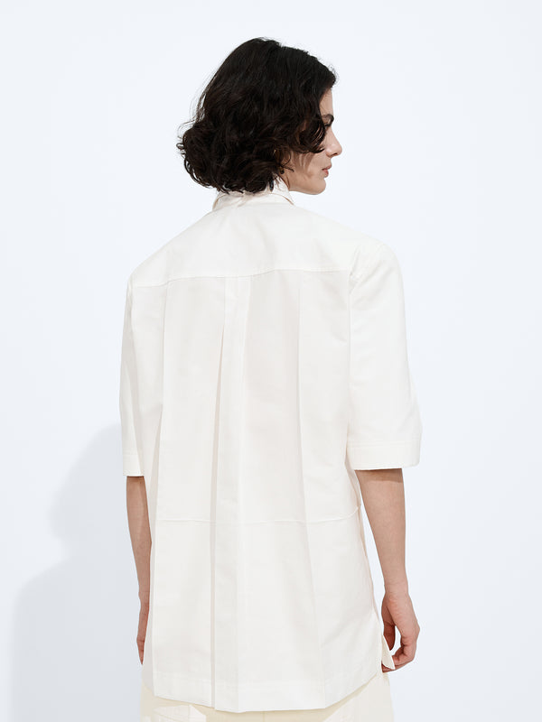Camicia in tela di cotone compatto