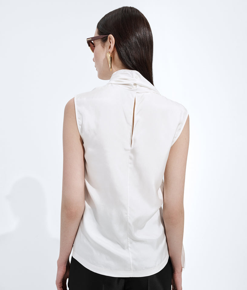 Top in satin di seta