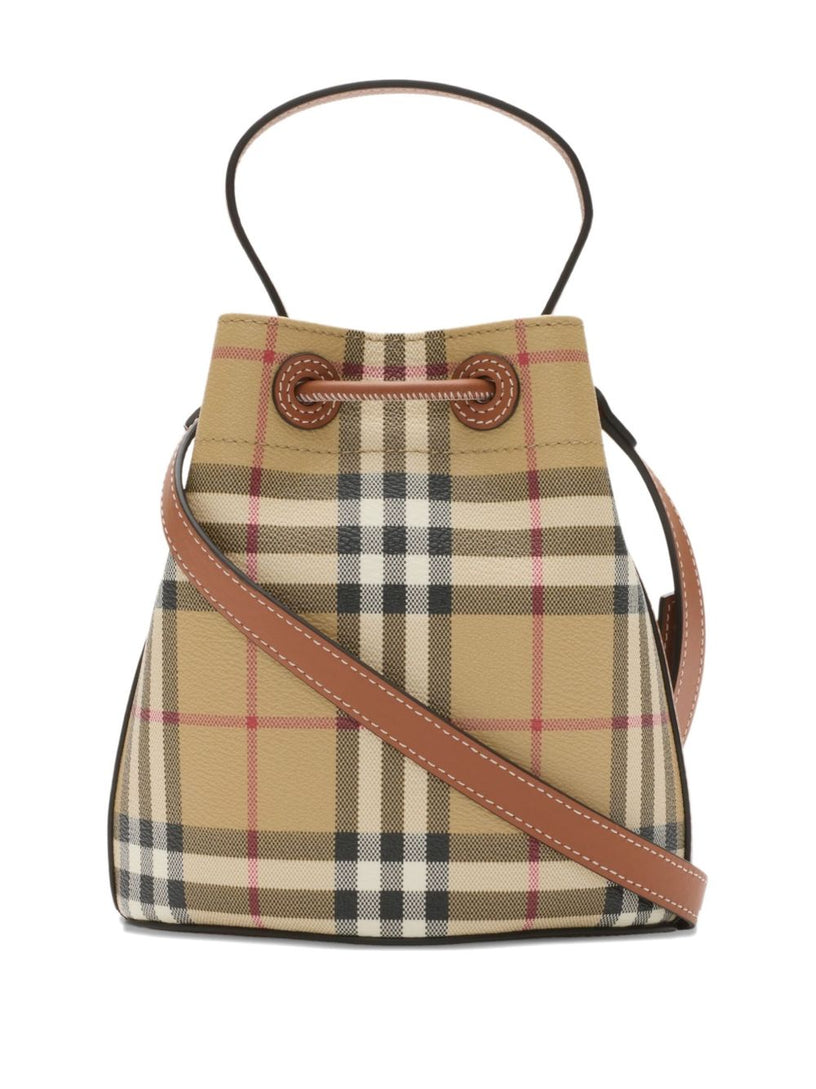 Mini Check Bucket Bag