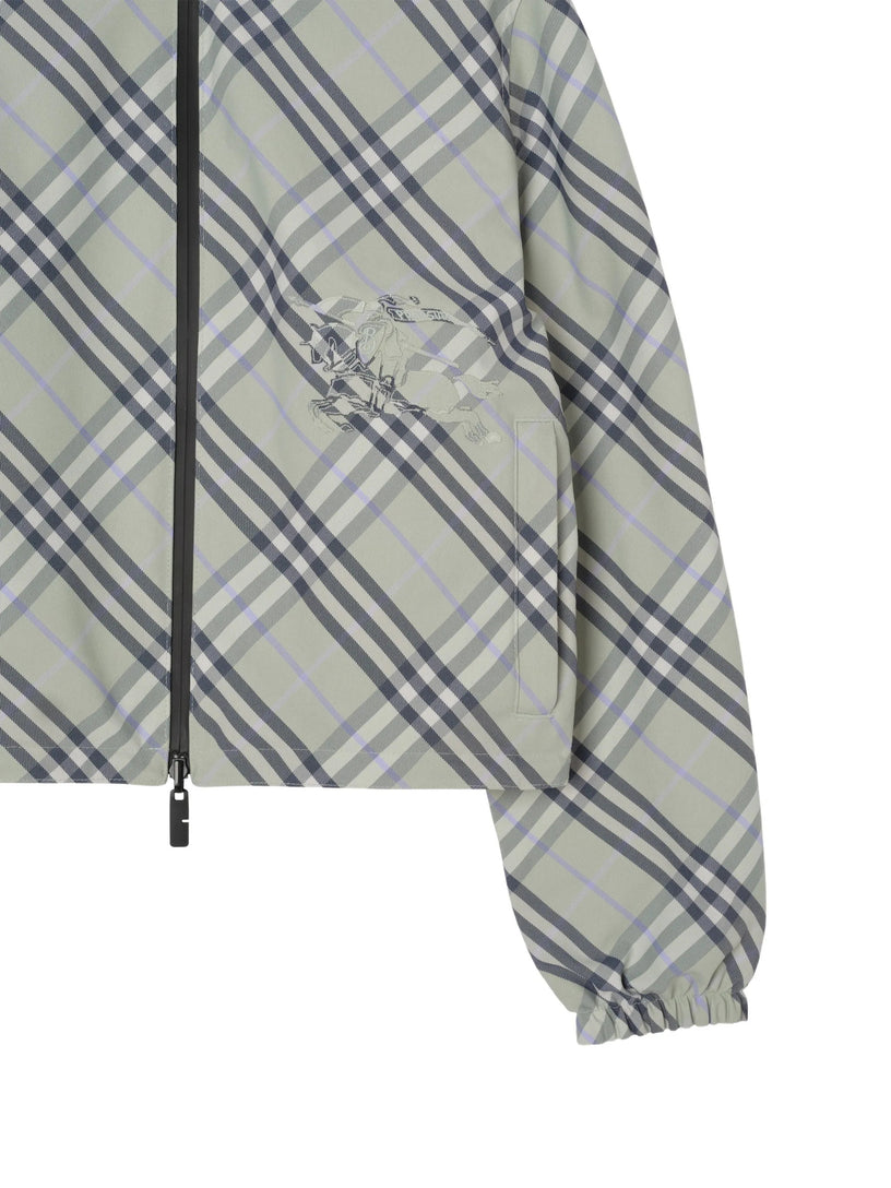 Reversible cropped Check jacket
