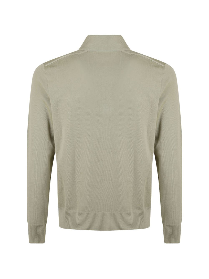 Long-sleeve Wool Polo Shirt