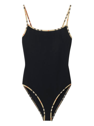 Check Trim Swimsuit
