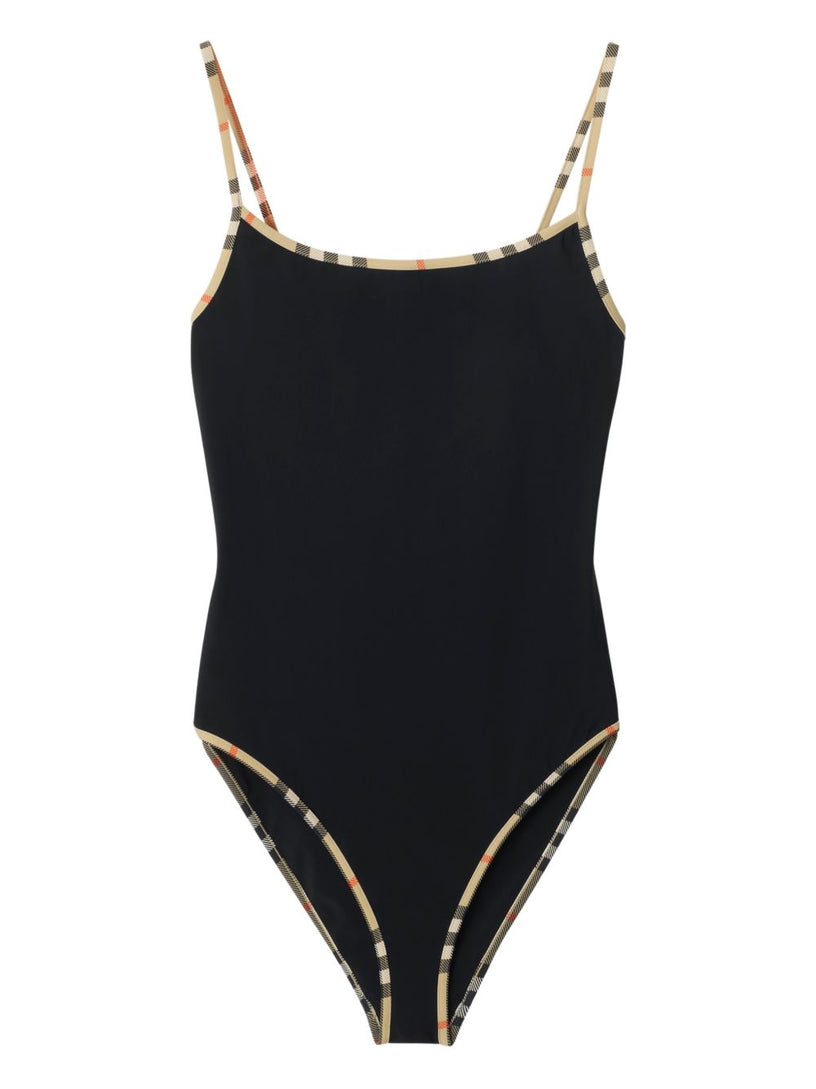 Check Trim Swimsuit