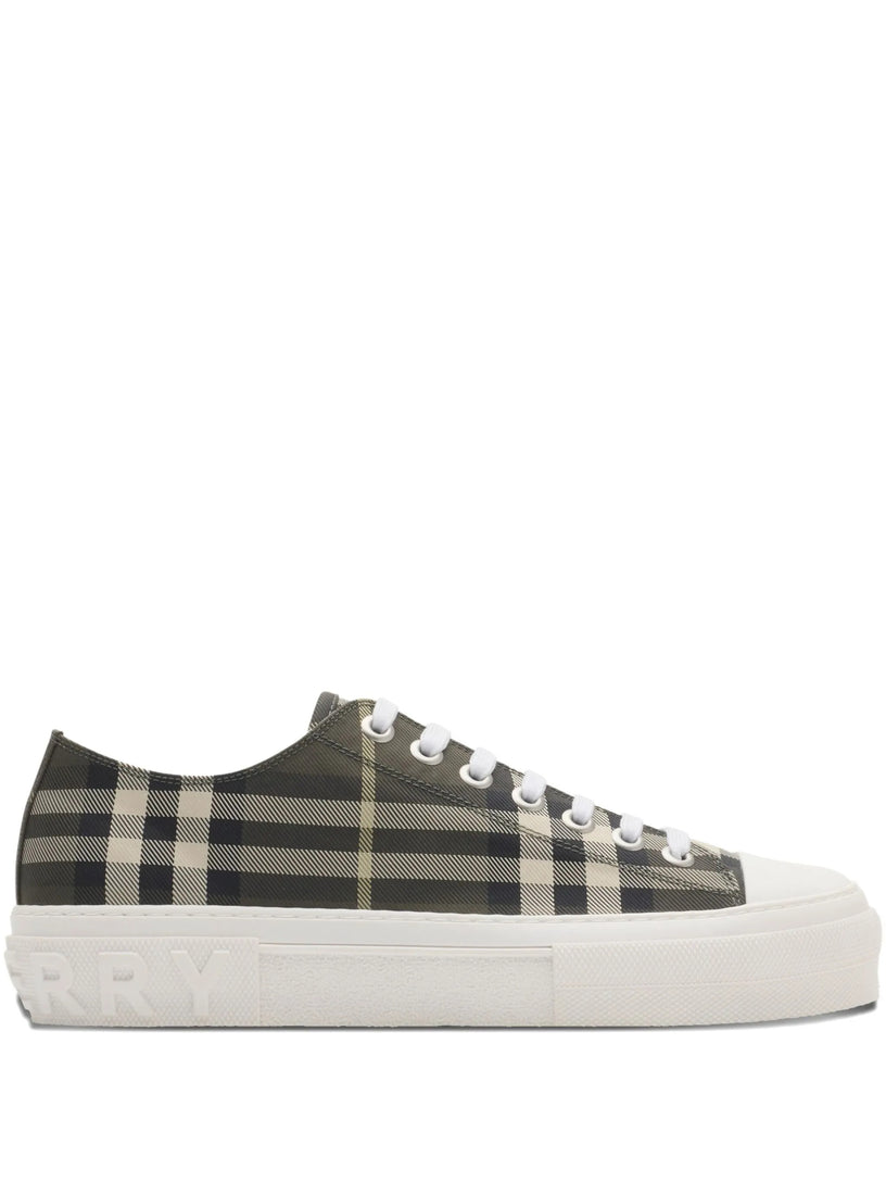 Check nylon blend sneaker