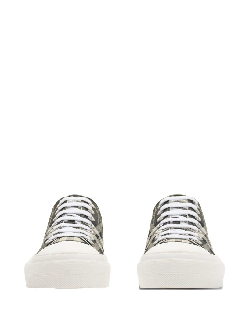 Check nylon blend sneaker