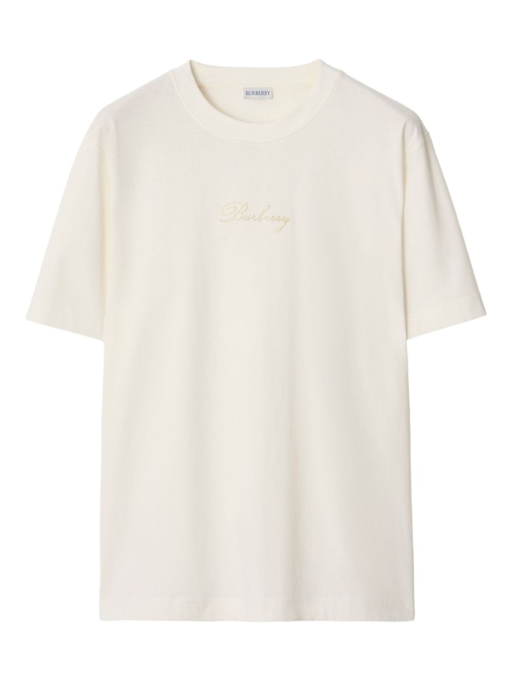 Check Cursive Logo T-shirt Burberry Bianco | Grifo210