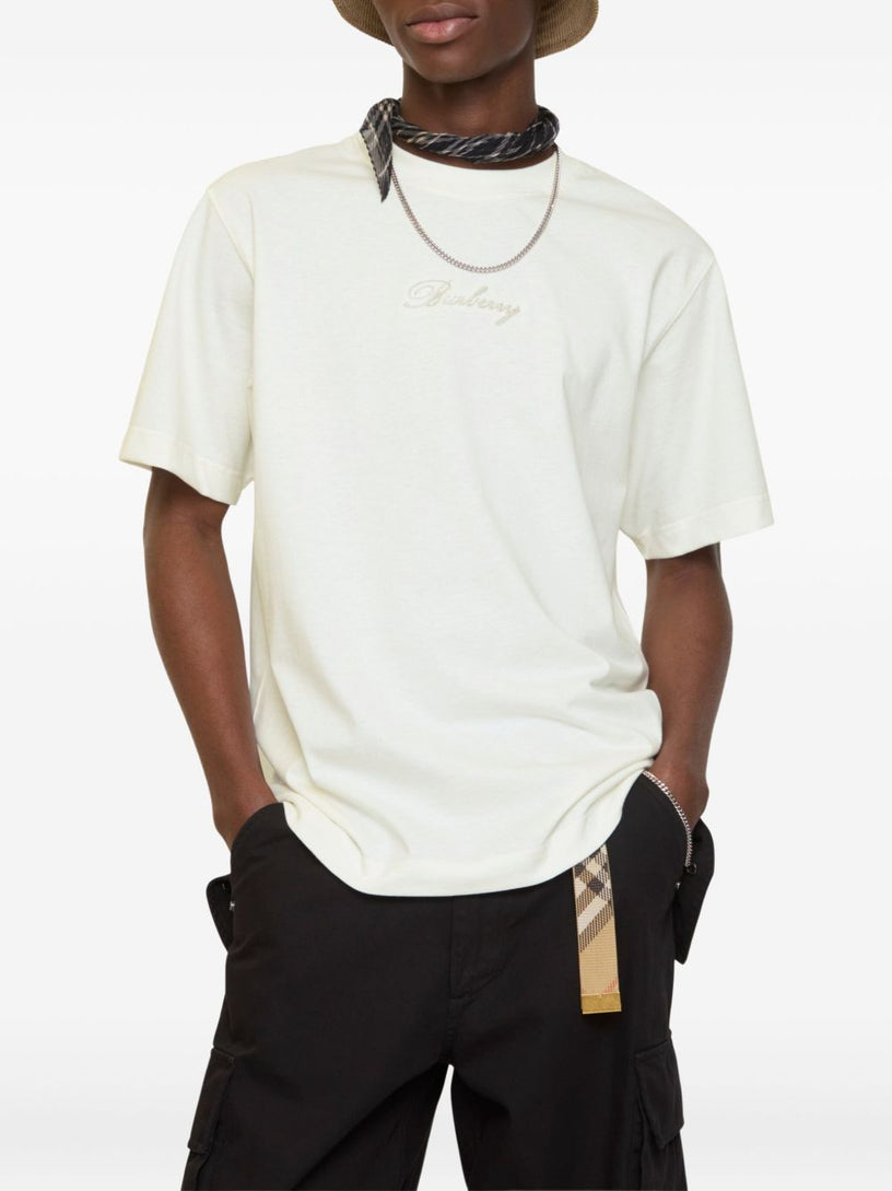 Check Cursive Logo T-shirt