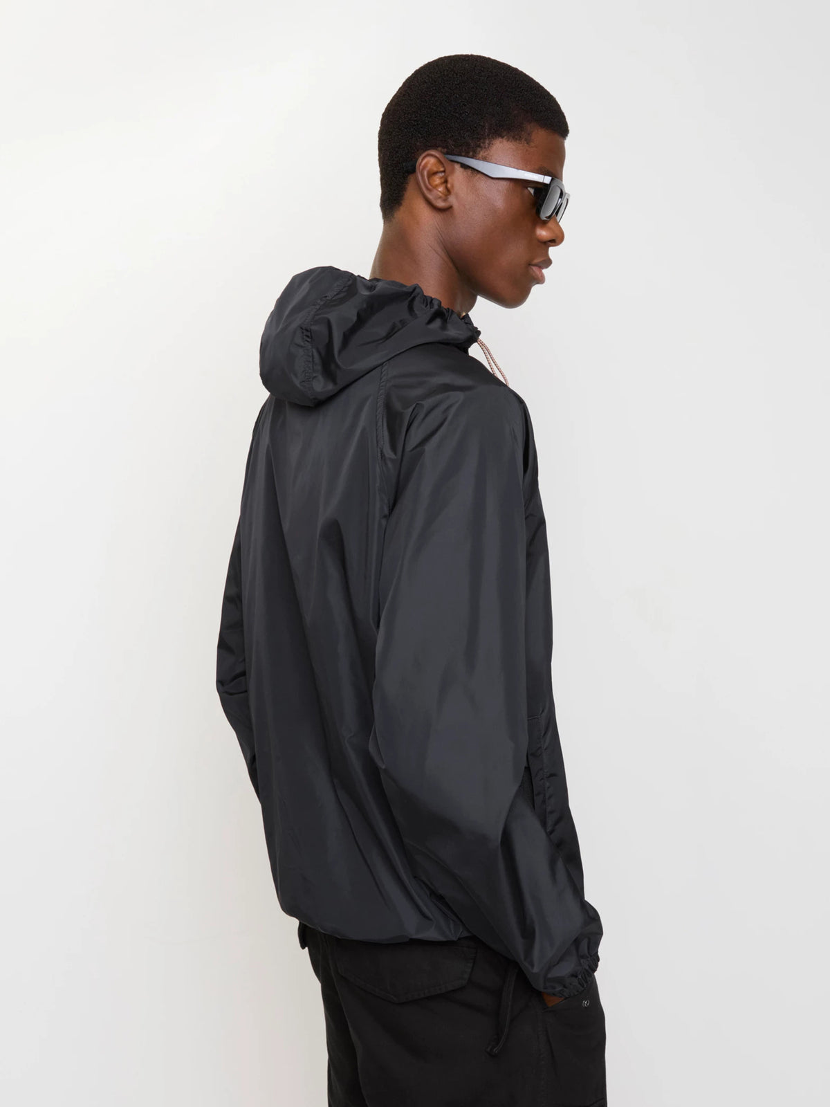 Jacket with hood and Check tape