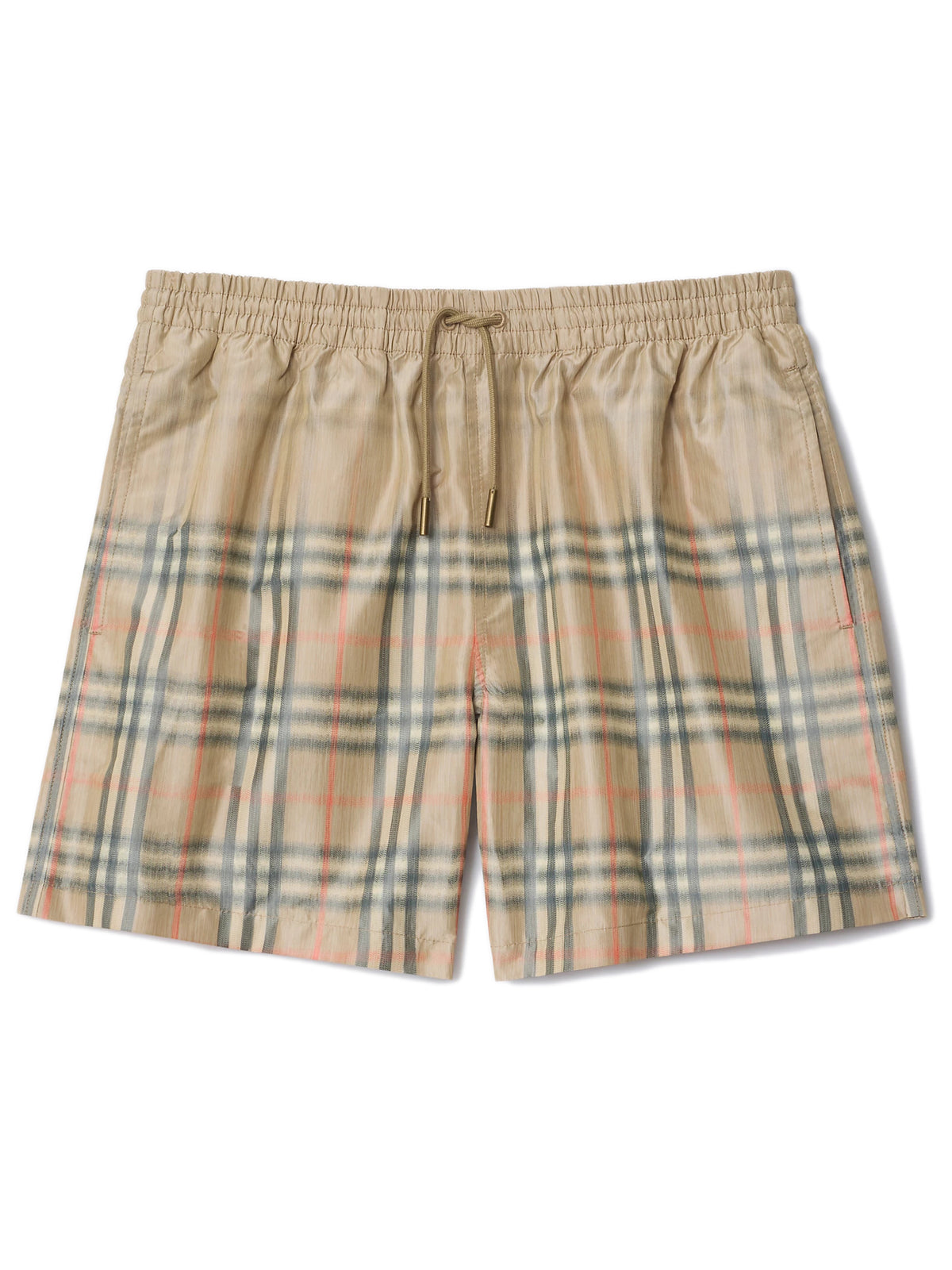 Beach boxer shorts with shaded check