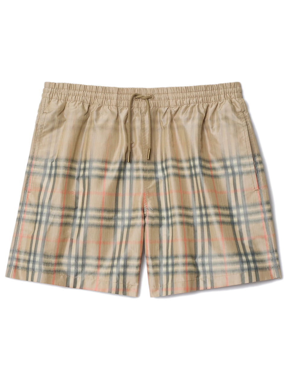 Beach boxer shorts with shaded check