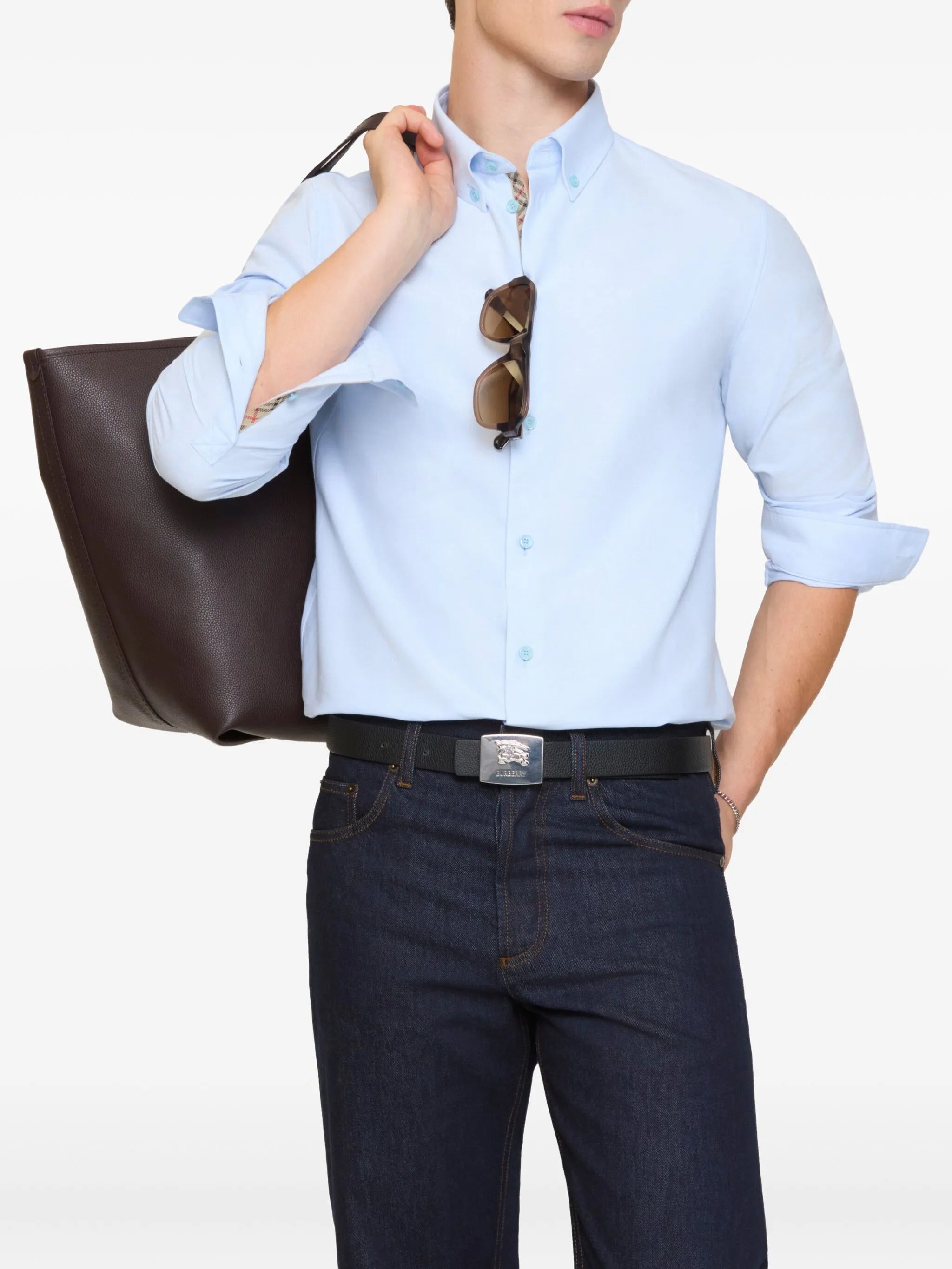 Oxford Shirt Burberry Azzurro | Grifo210