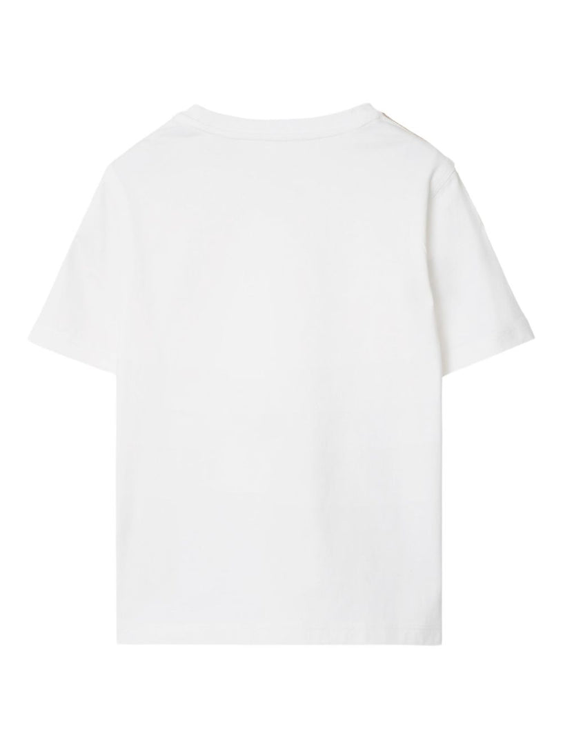 Check Trim Cotton T-shirt