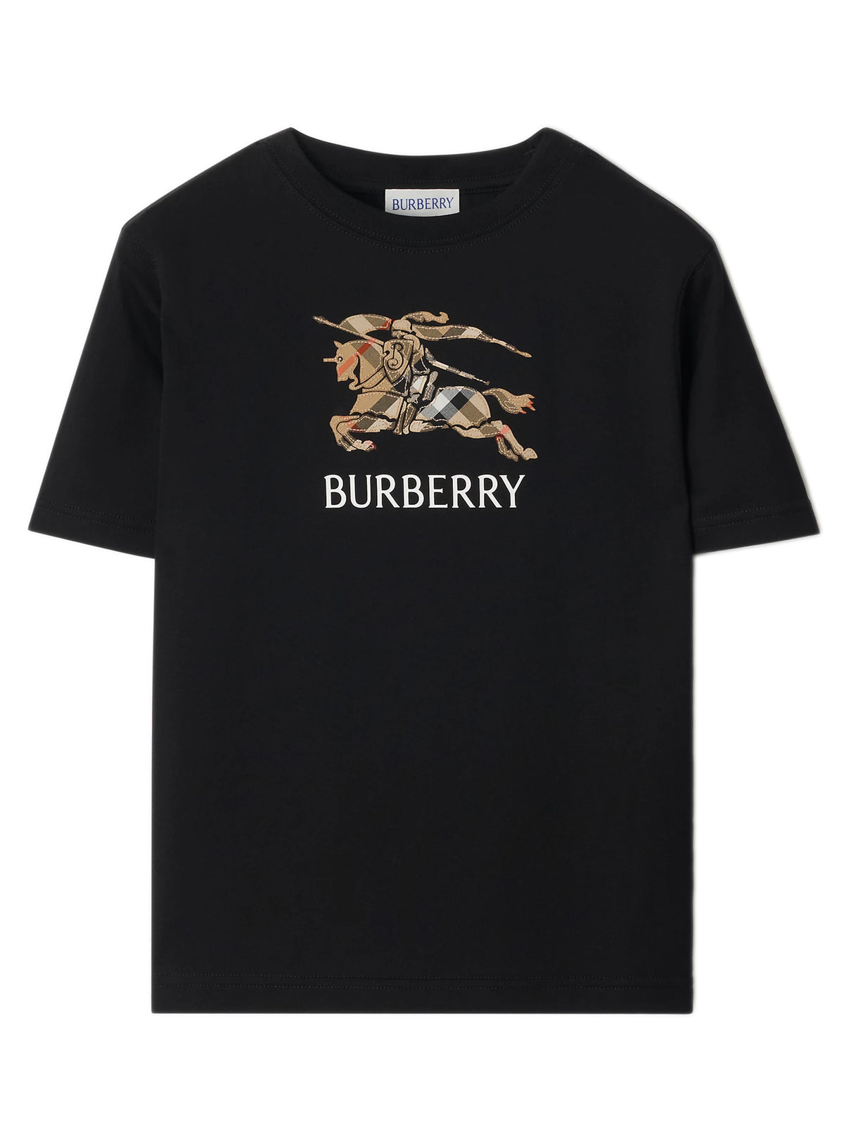 Check cotton T-shirt with EKD