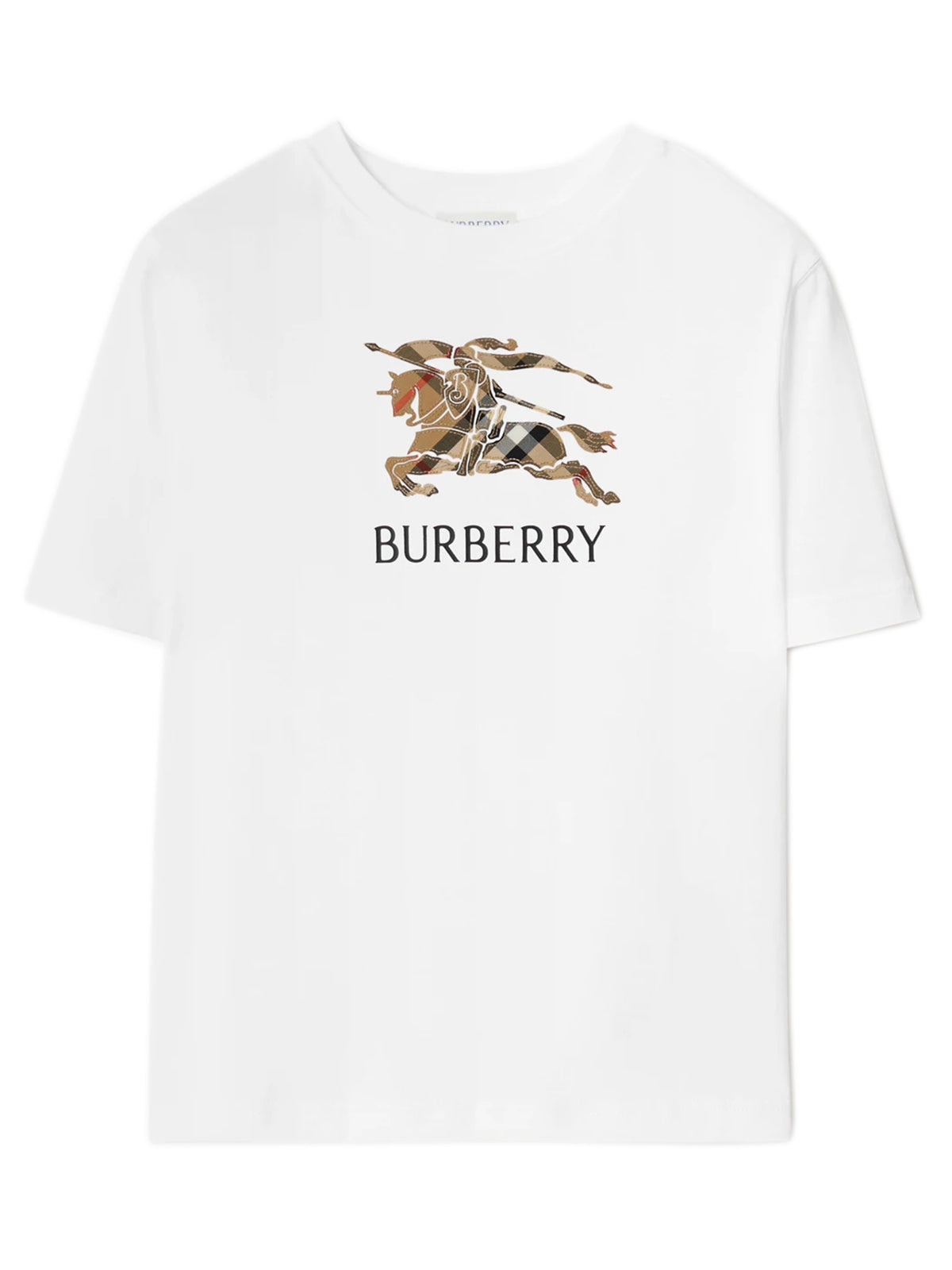 Check cotton T-shirt with EKD