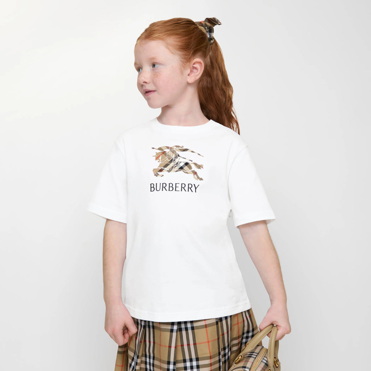 Check cotton T-shirt with EKD
