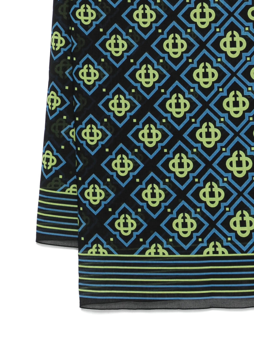 Monogram-print pareo