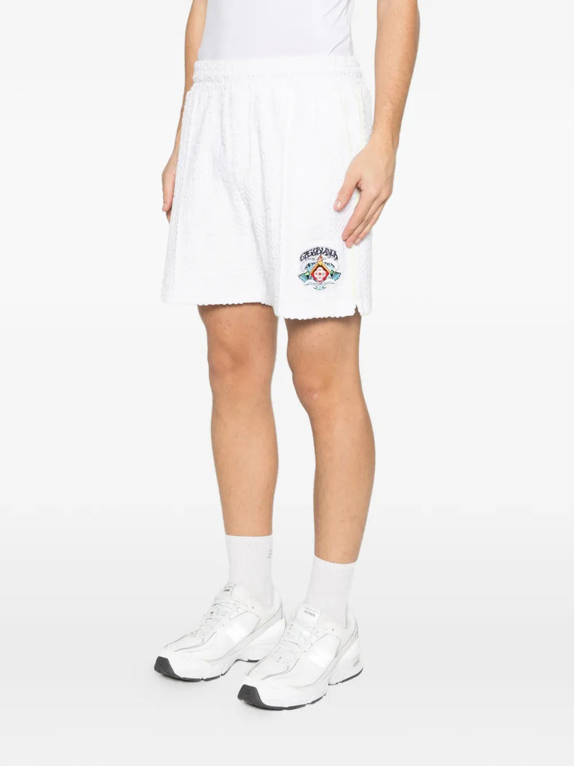 Towelling monogram short