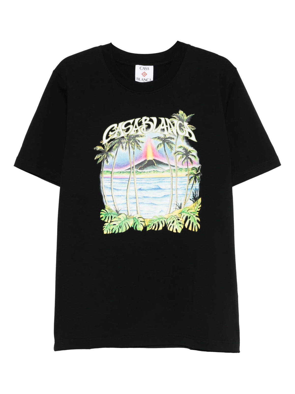 Palm-tree tropical print T-shirt