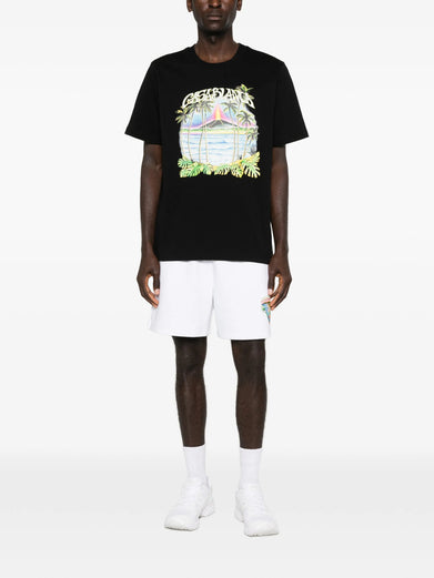 Palm-tree tropical print T-shirt