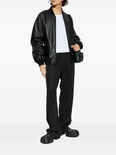 Embroidered-logo ribbed tank top