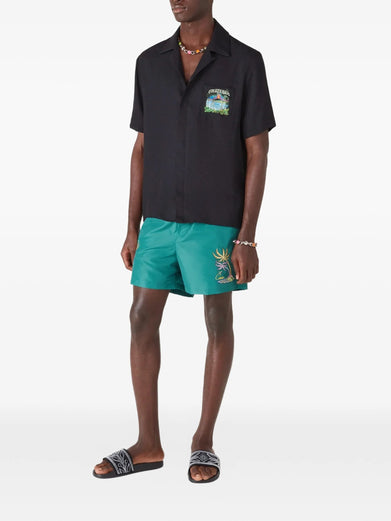 Logo-print swim shorts