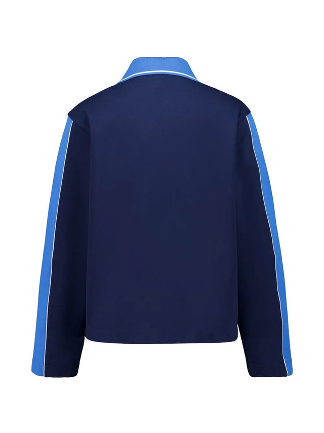 Sweatshirt with polo collar