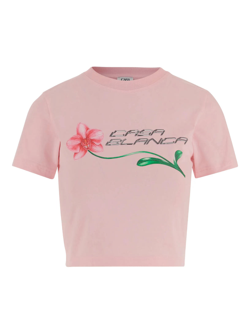 Orchid Logo Cropped Baby Tee