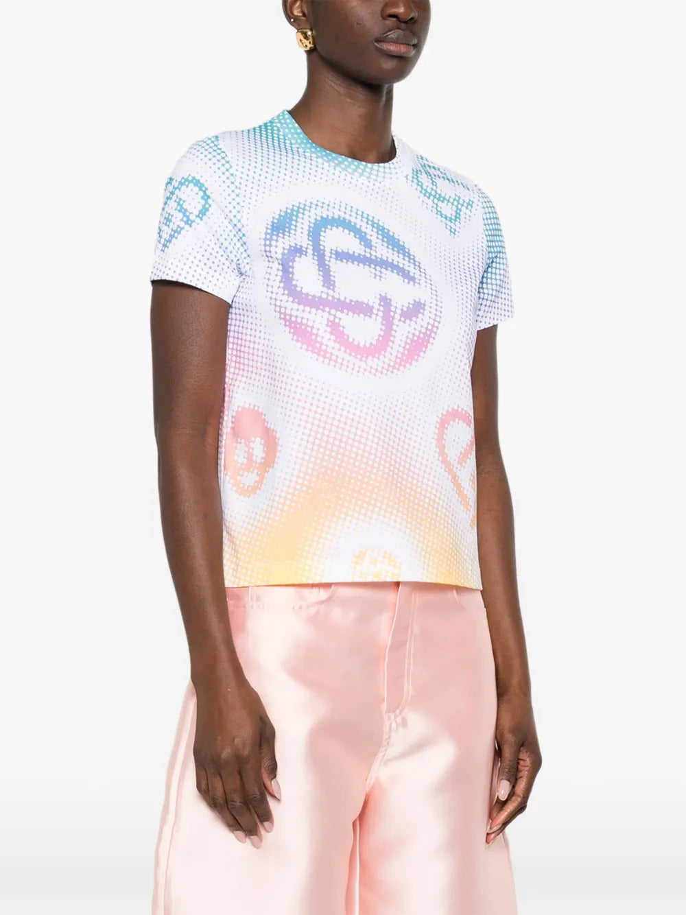 Halftone fitted T-shirt