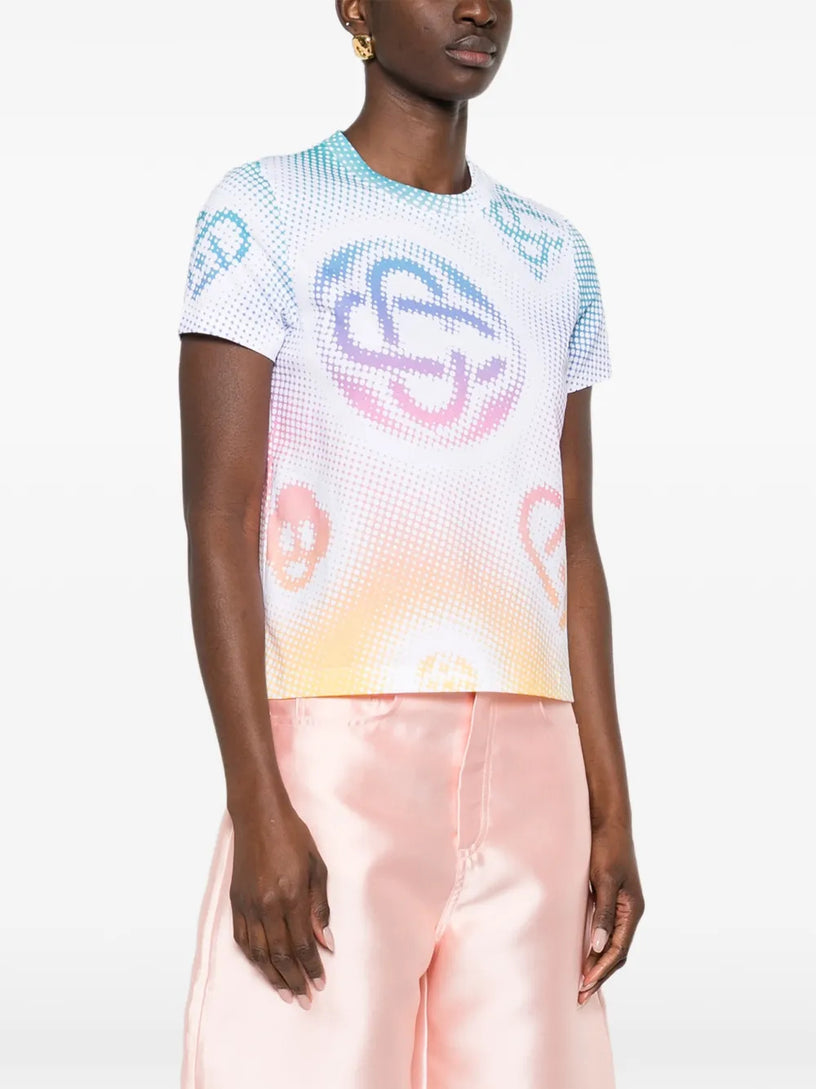 Halftone fitted T-shirt