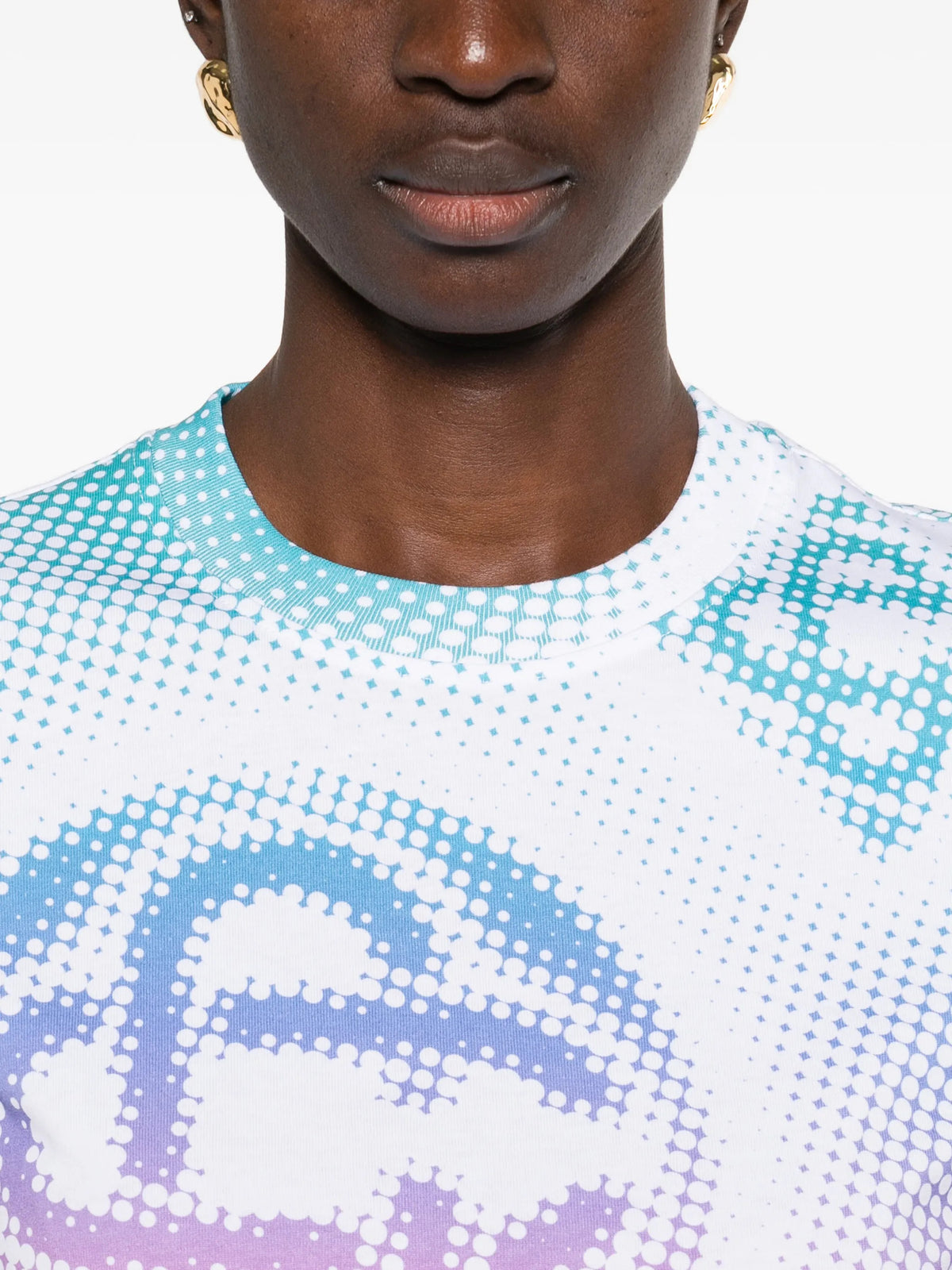 Halftone fitted T-shirt