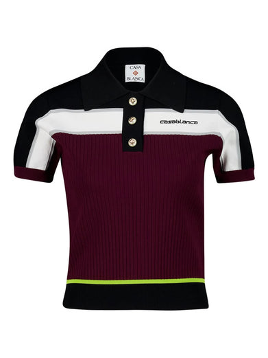 Stripe-detail polo shirt