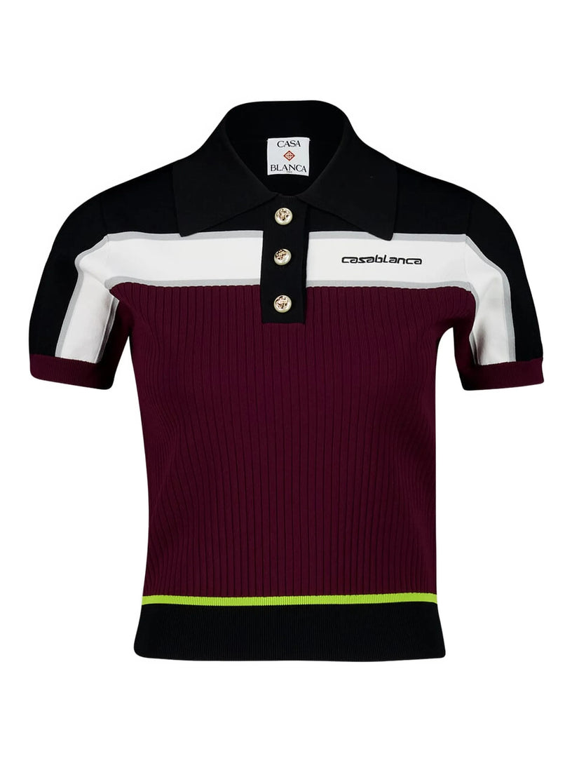 Stripe-detail polo shirt
