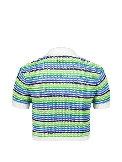 Stripe short sleeve polo shirt