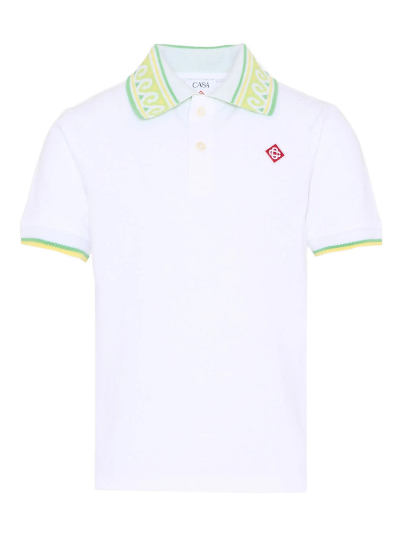Short-sleeve logo-detail polo shirt
