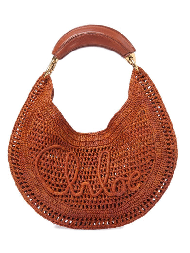 Summer Banana Raffia Hobo Bag