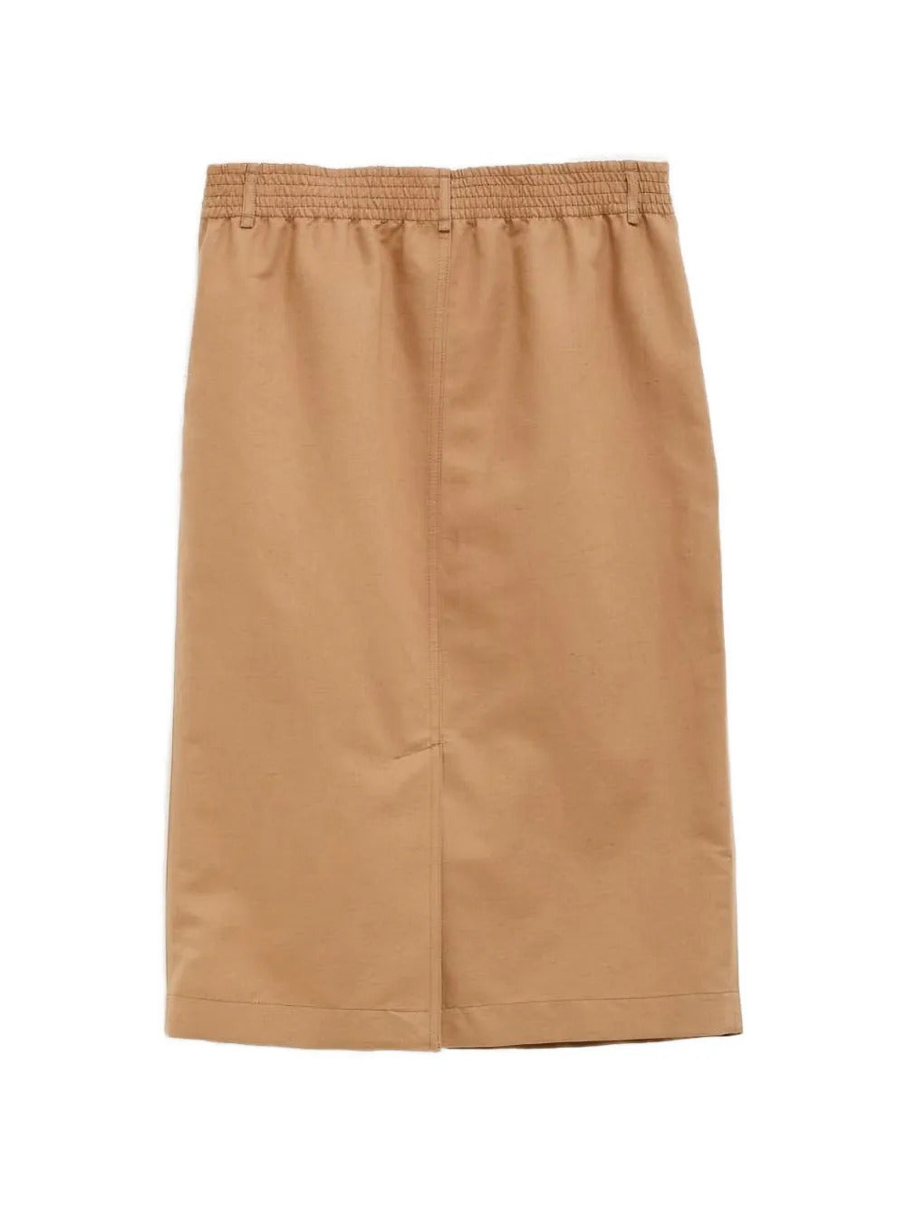Midi pencil skirt in cotton blend gabardine